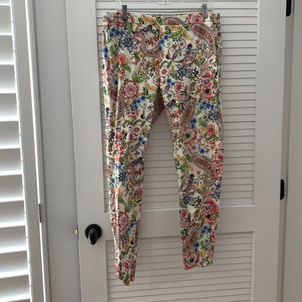 Zara cropped floral pants
